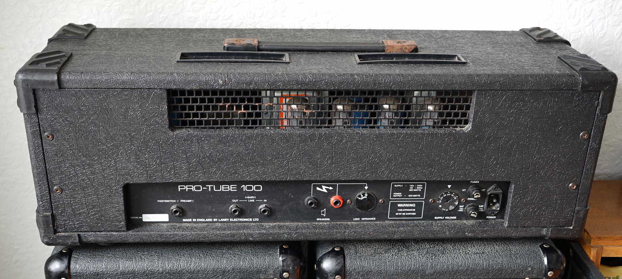 SOLD 1988 Laney AOR Series 100 Watt ProTube Lead Valve Amp Head